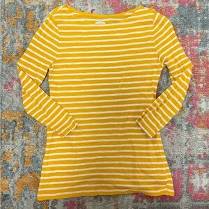 Yellow and White Stripped Long Sleeve